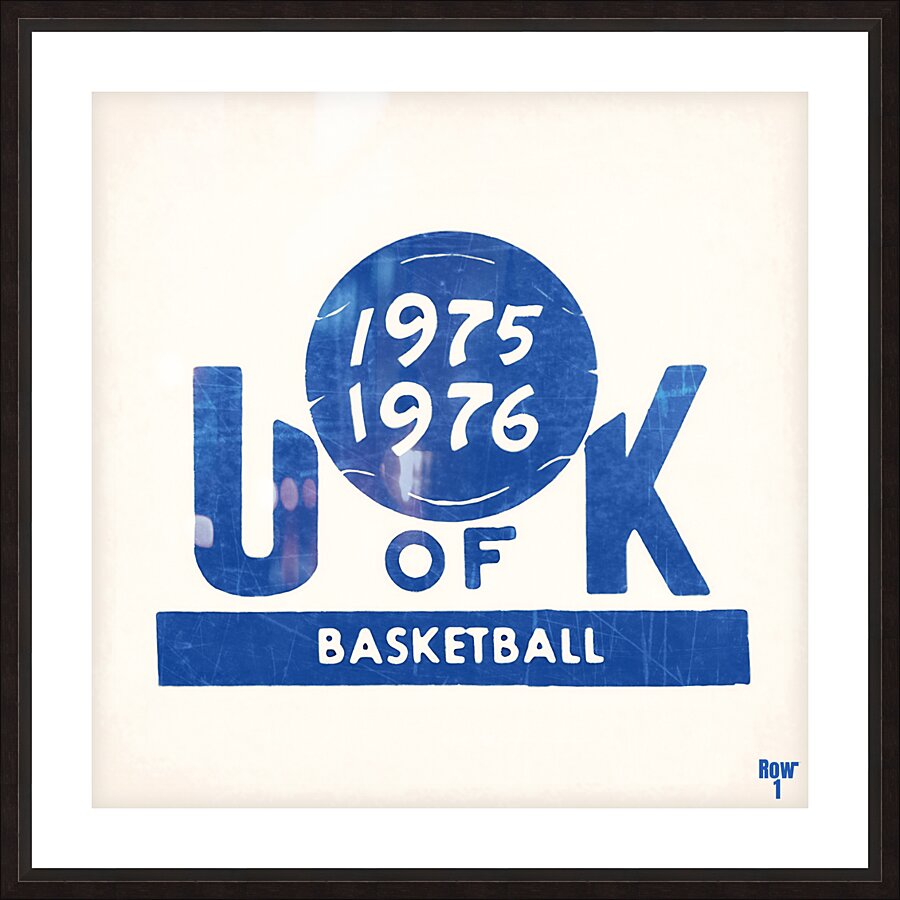 1975 Kentucky Wildcats Basketball Art Picture Frame print