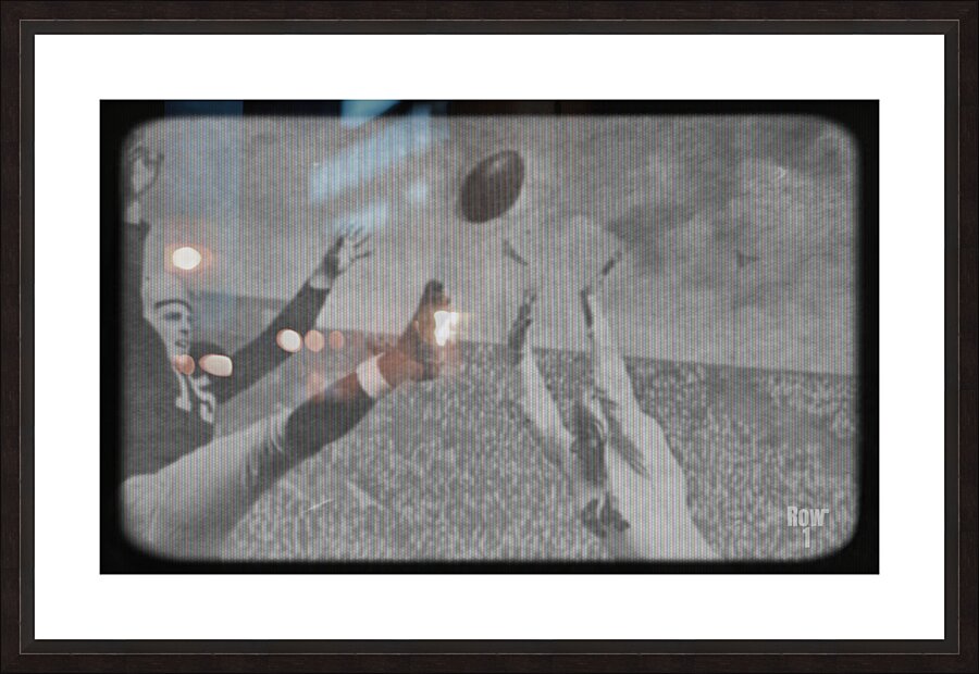 Vintage TV Football Game Picture Frame print