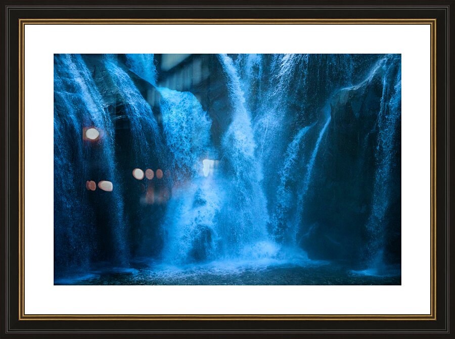 Refreshing Blue Waterfalls Picture Frame print