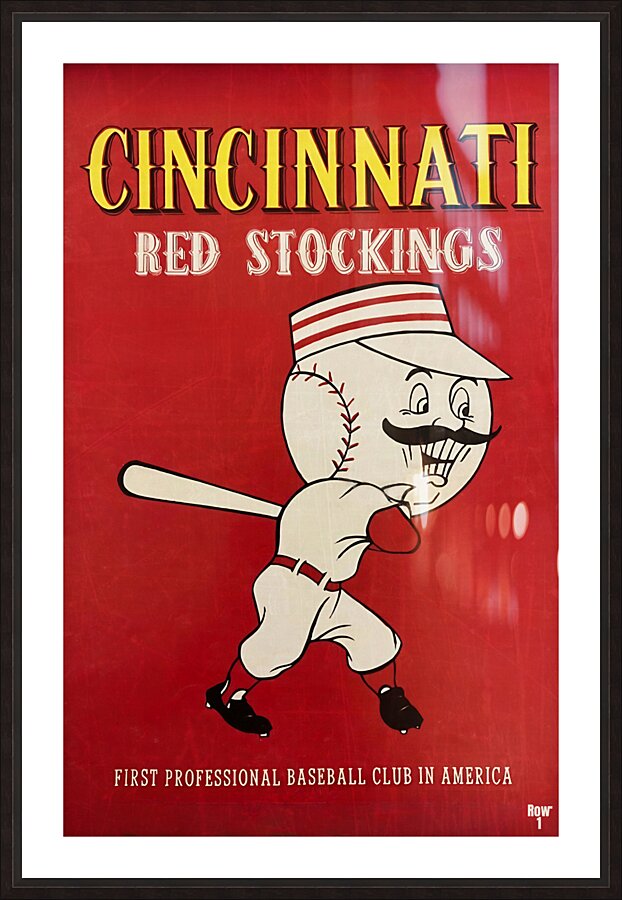 Cincinnati Red Stockings Art Picture Frame print