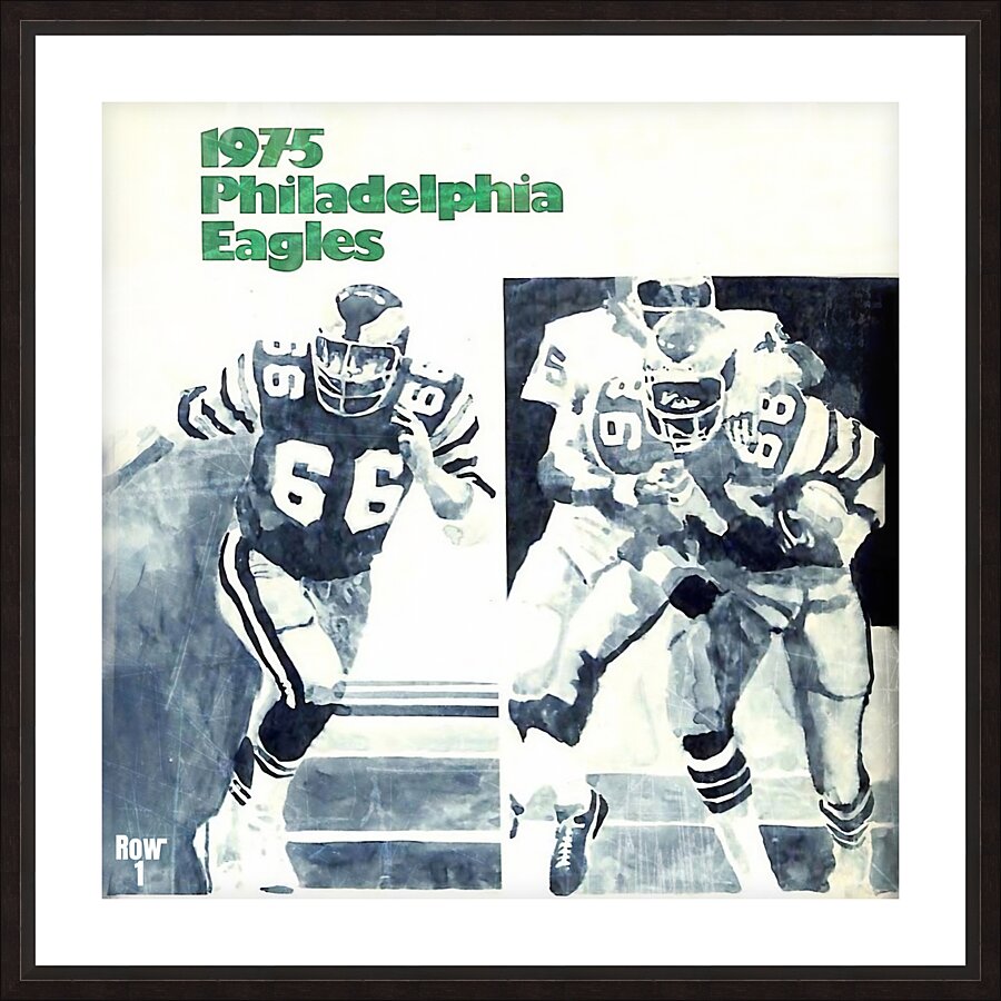 1975 philadelphia eagles remix art row1 Picture Frame print