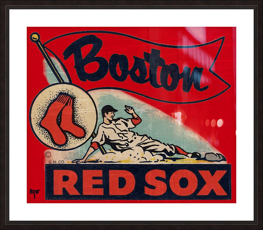 Vintage Boston Red Sox Art Remix Picture Frame print