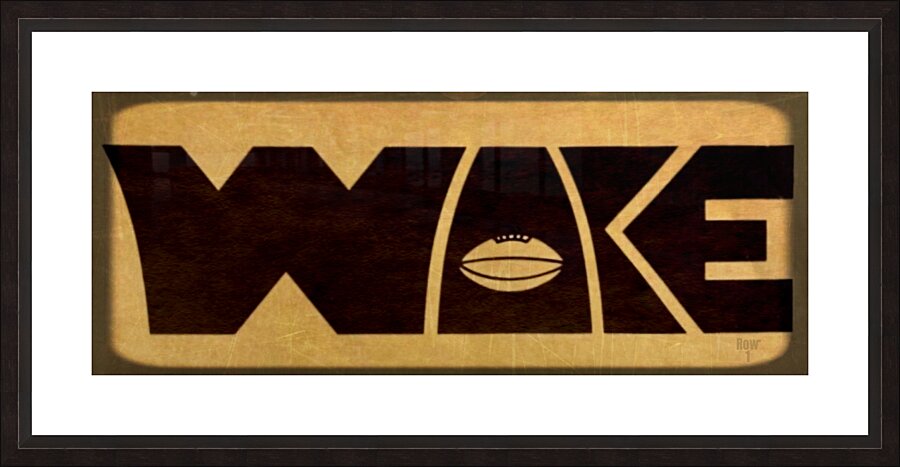 Vintage Wake Forest Football Art Picture Frame print