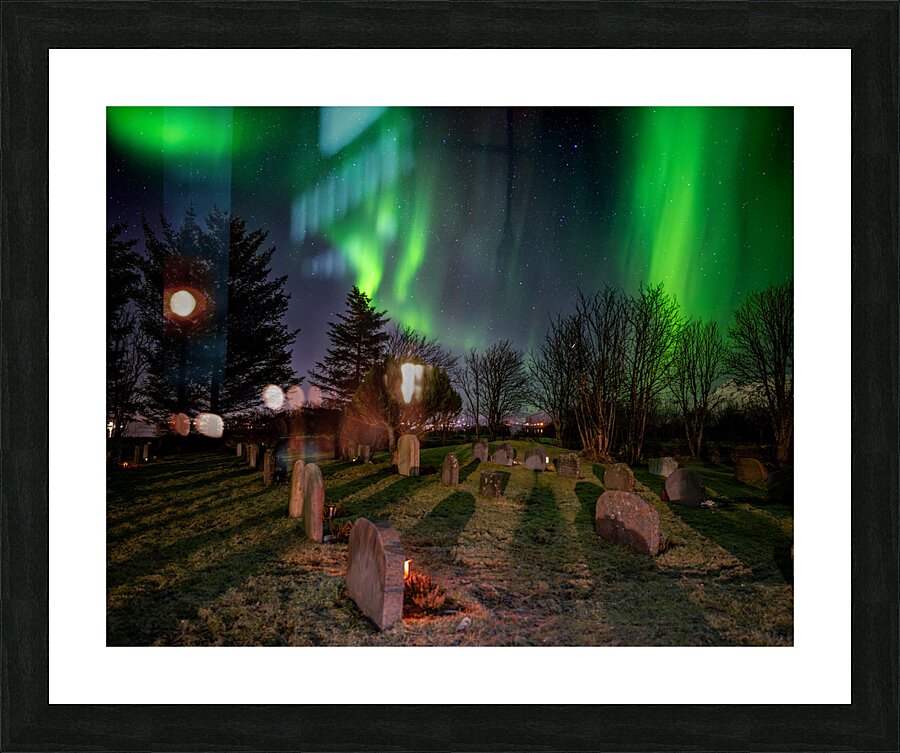 Northern Lights near Leknes 4  Framed Print Print