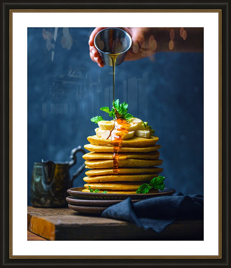 Delicious Pancake Breakfast  Framed Print Print