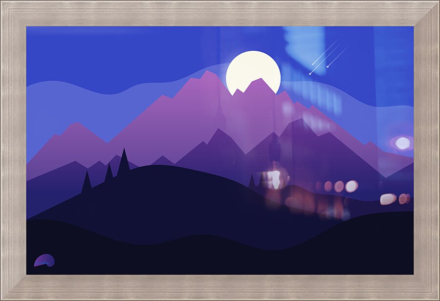 Purple Mountain Majesty Picture Frame print