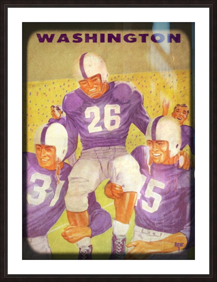 1956 washington football viewfinder remix art Picture Frame print