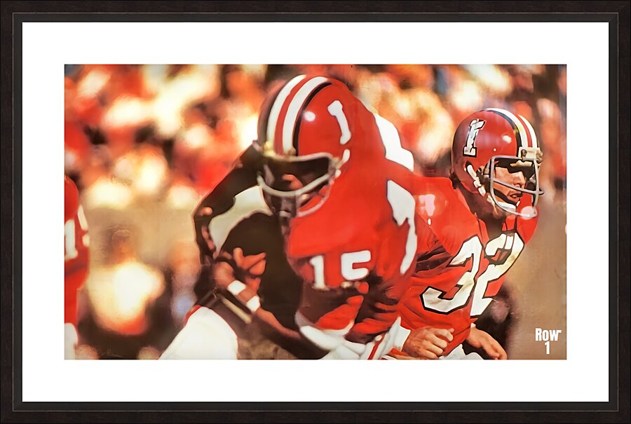1970s indiana hoosiers football art Picture Frame print