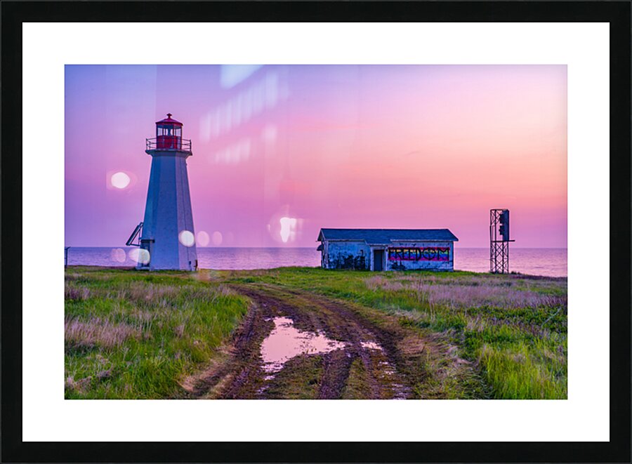 Cheti Camp Lighthouse Sunset Picture Frame print