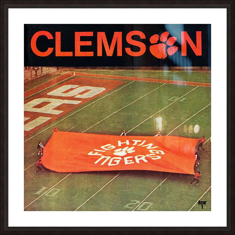 1971 Clemson Football Art Remix Picture Frame print