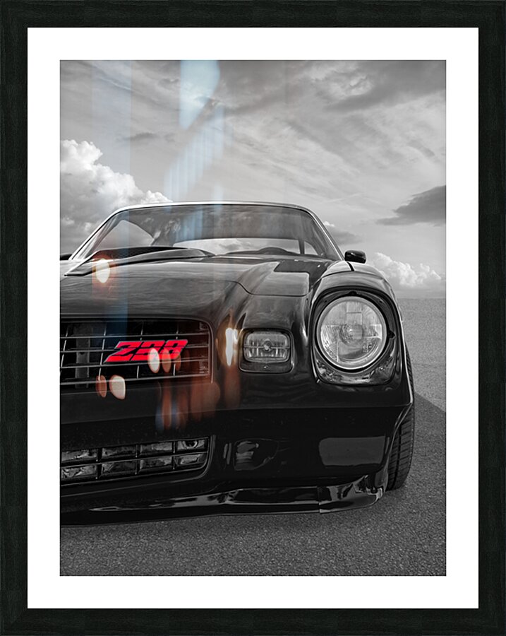 1978 Camaro Z28 Black and White Picture Frame print