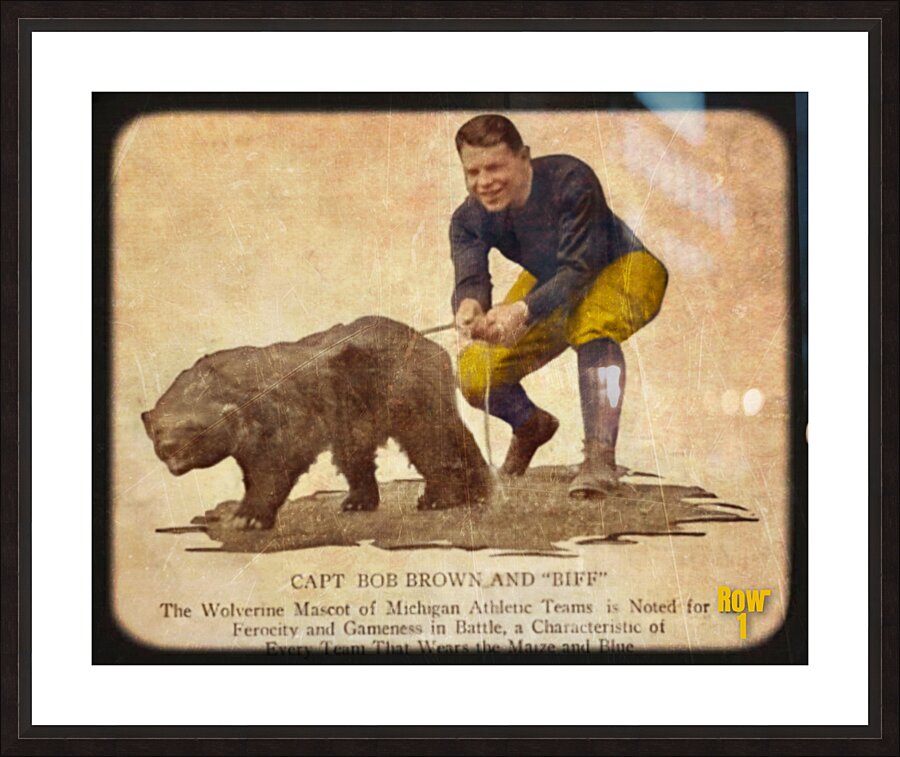 Michigan Wolverine Biff Viewfinder Art Picture Frame print