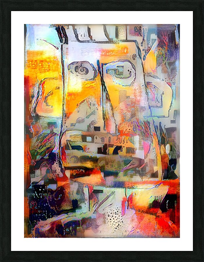 a face portrait Picture Frame print