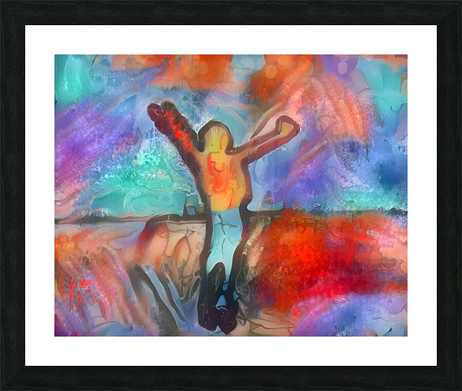 brushstroke celebration Picture Frame print