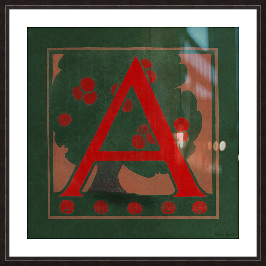 A is for Apple Picture Frame print