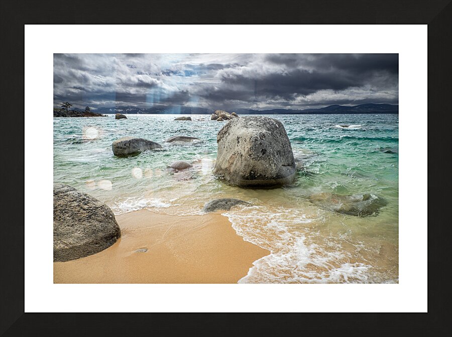 Beach Boulders at Lake Tahoe Picture Frame print