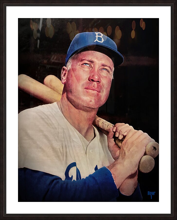 Brooklyn Dodger Duke Snider Picture Frame print