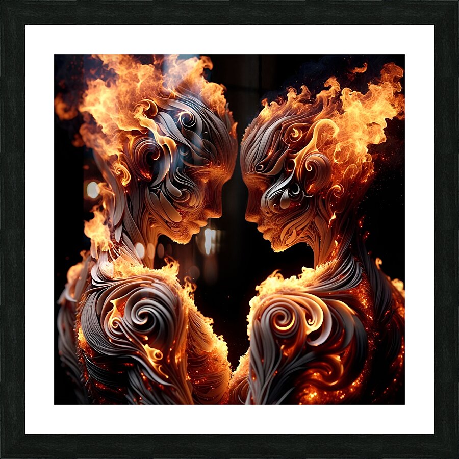 Fire for one fire for two Picture Frame print