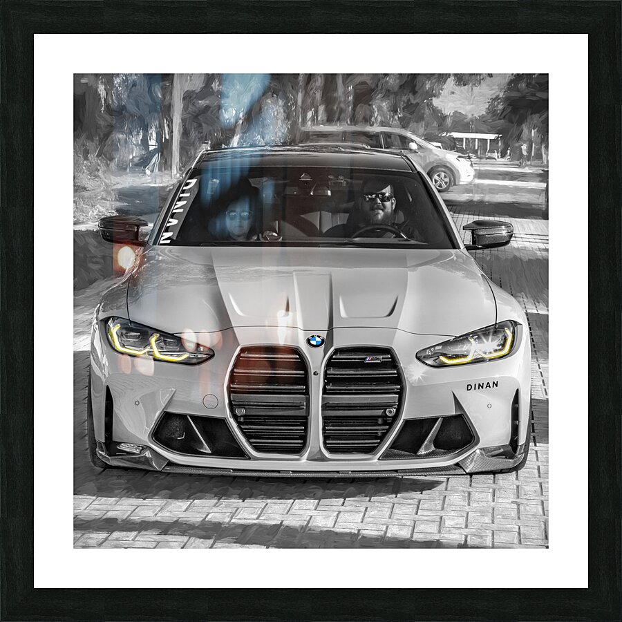 2023 Gray BMW M3 Competition X 3 Picture Frame print