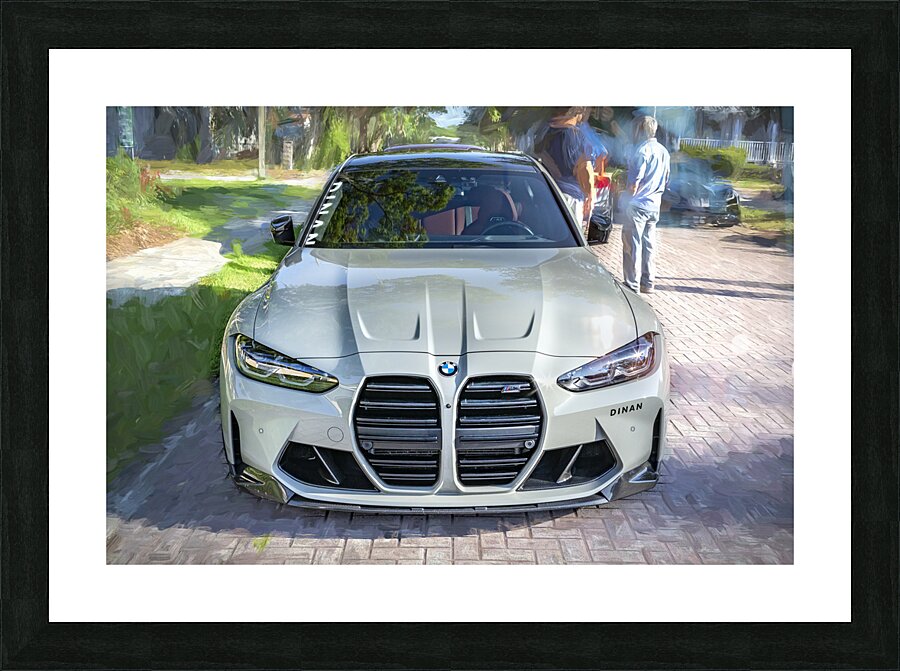 2023 Gray BMW M3 Competition X 15 Picture Frame print