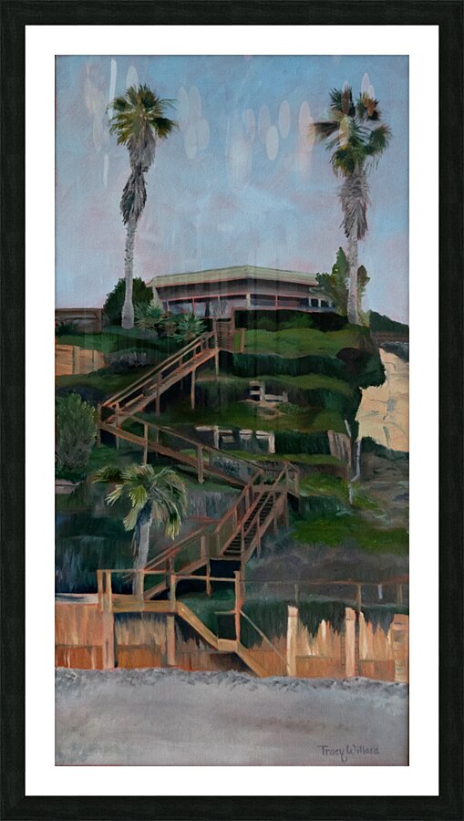 stairway to heaven 2 palms  Framed Print Print