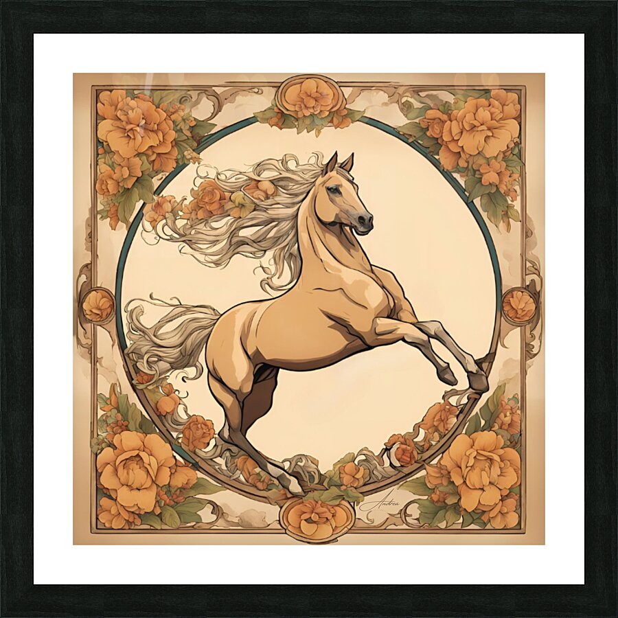 Flying Palomino Picture Frame print
