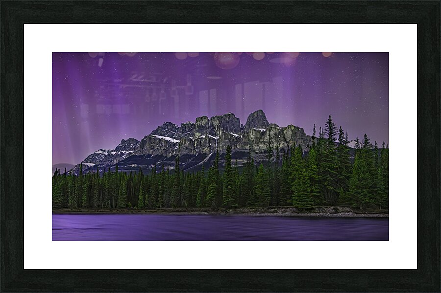 Castle Mountain in the Spotlight Picture Frame print