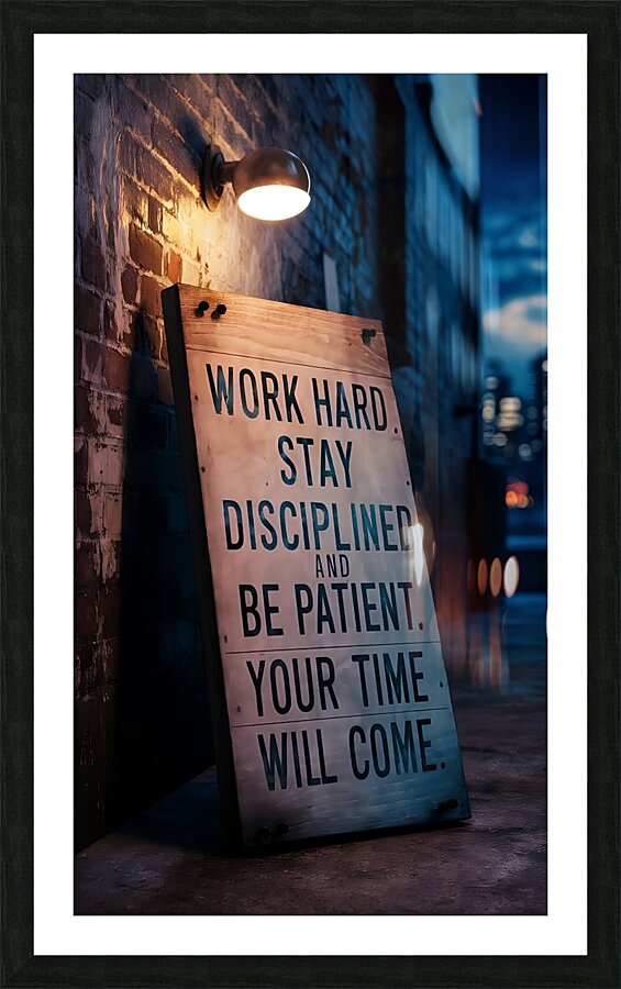 a captivating cinematic scene set in a dimly lit Picture Frame print