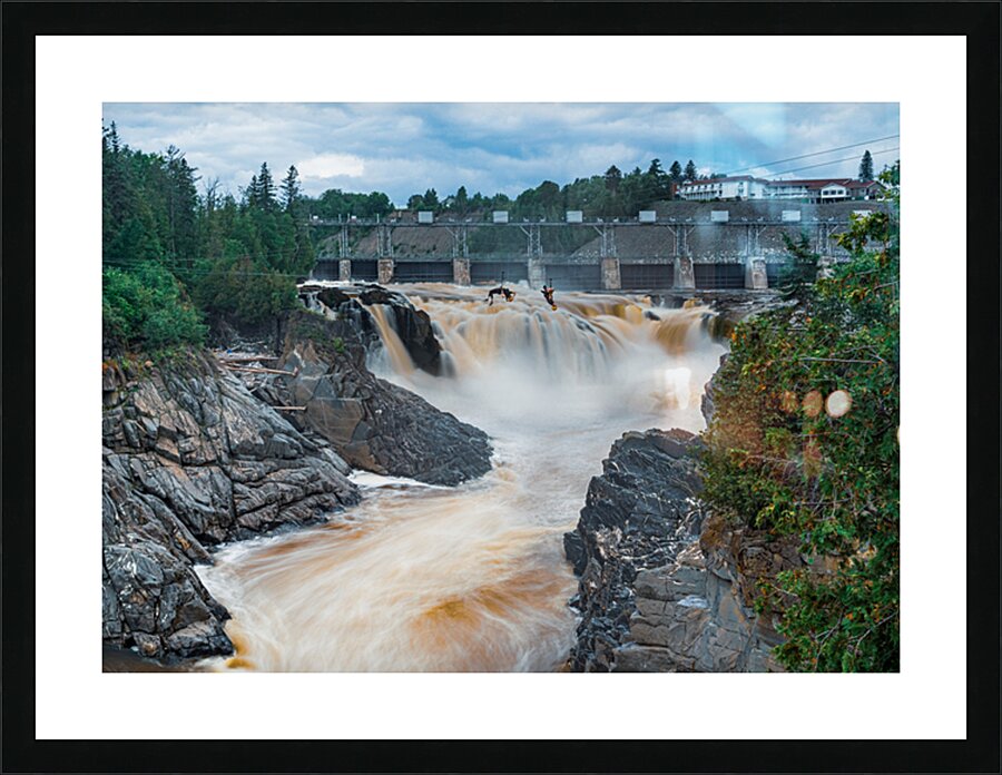 Zip over St John River Picture Frame print
