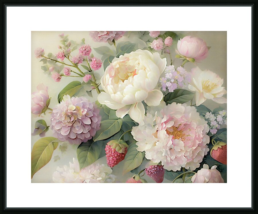 Soft Flower Bouquet Impression et Cadre photo