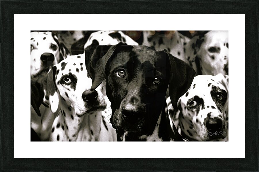 Dalmatian Mix - Curious Dog Picture Frame print