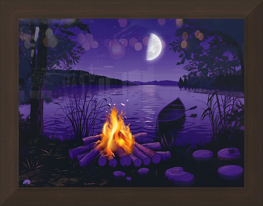 Campfire Calm Picture Frame print
