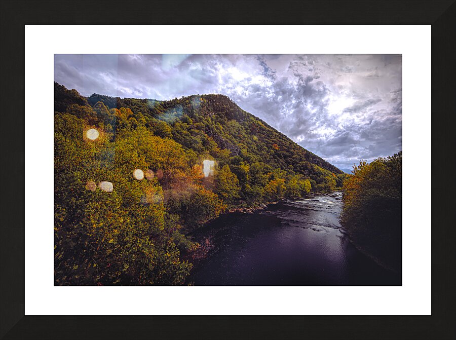 Lake Moomaw Gorge in Autumn Picture Frame print