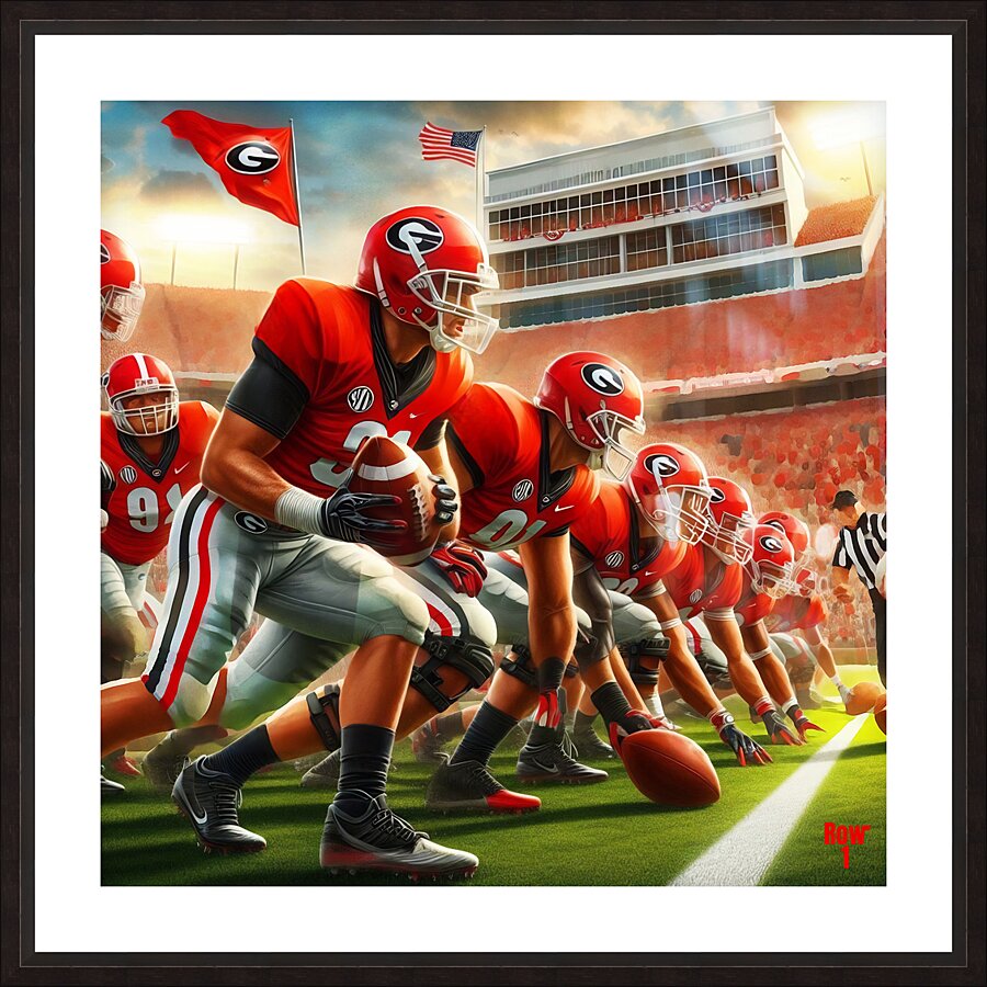 Georgia Football Warmup Art Picture Frame print
