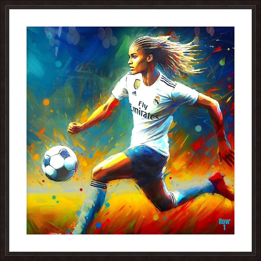 Real Madrid Womens Soccer Art Picture Frame print