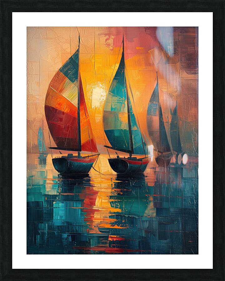 Sail Symmetry Picture Frame print