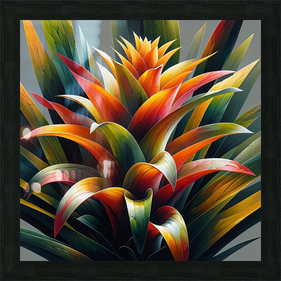 ai artist debra amerson plant artistry orange guz  Framed Print Print