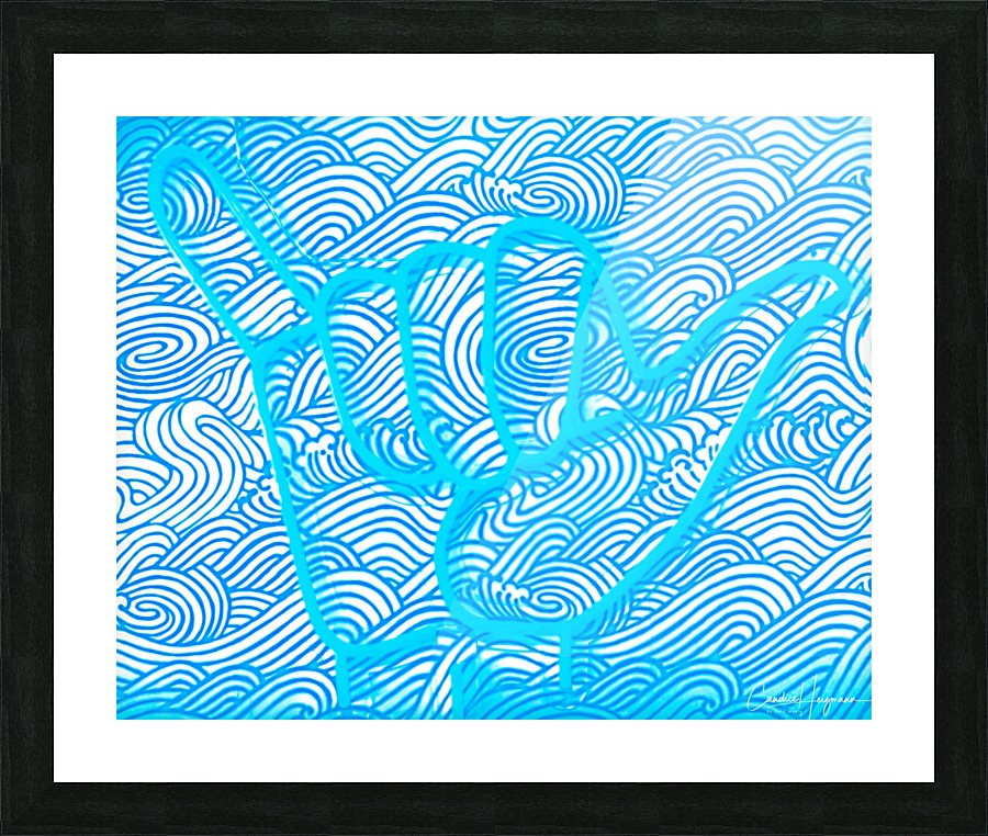 Blue Shaka Picture Frame print