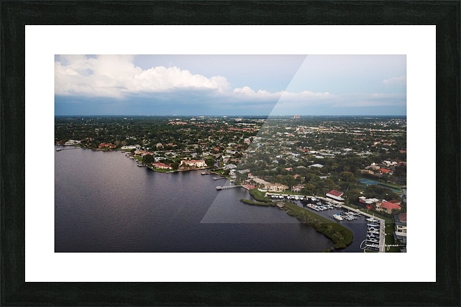 Aerial city view  Framed Print Print