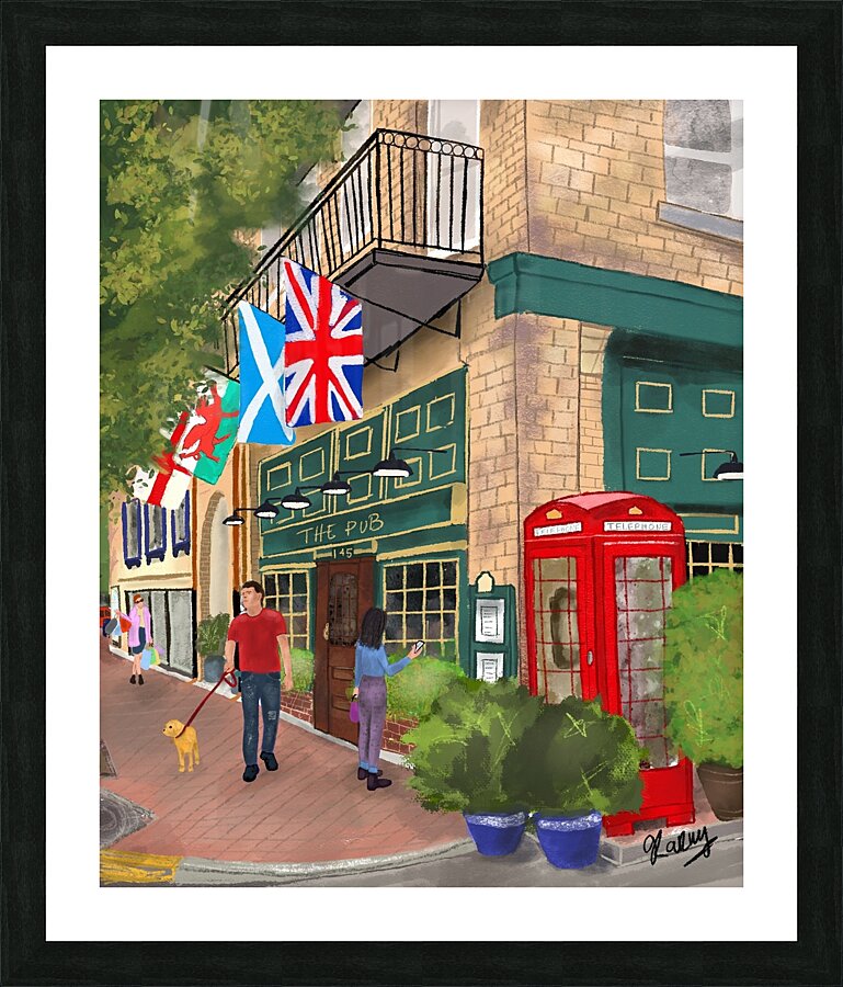 Une journee en ville  Picture Frame print