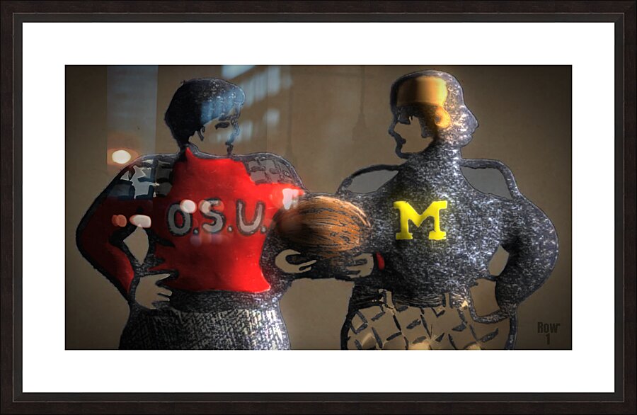 1901 Ohio State Michigan Football Art Remix Picture Frame print