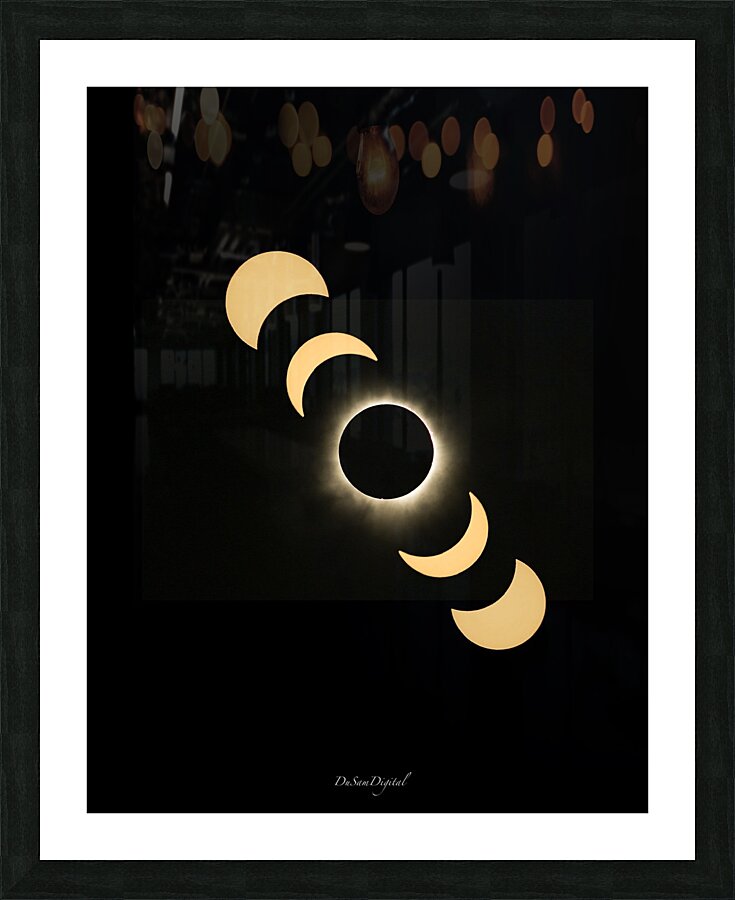 2024 Hamilton Solar Eclipse  Picture Frame print
