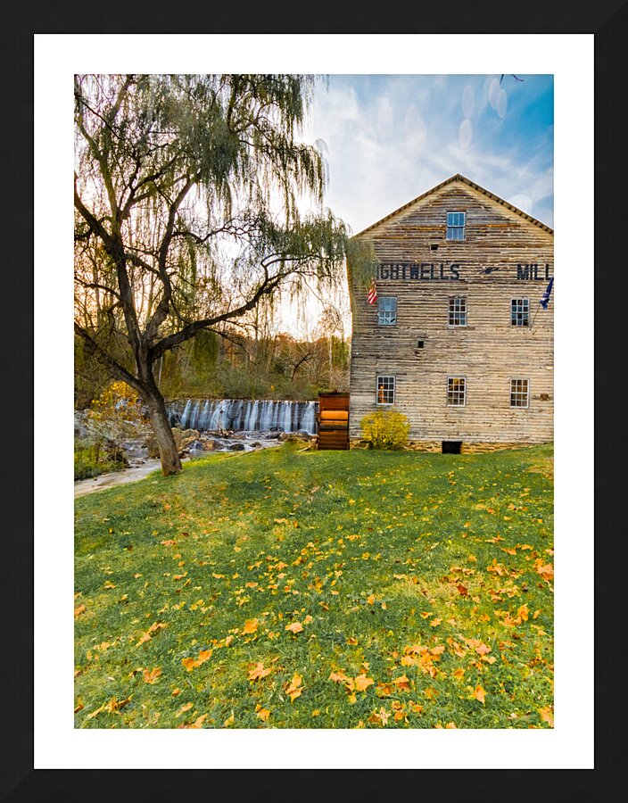 Brightwell Gristmill in Autumn Picture Frame print