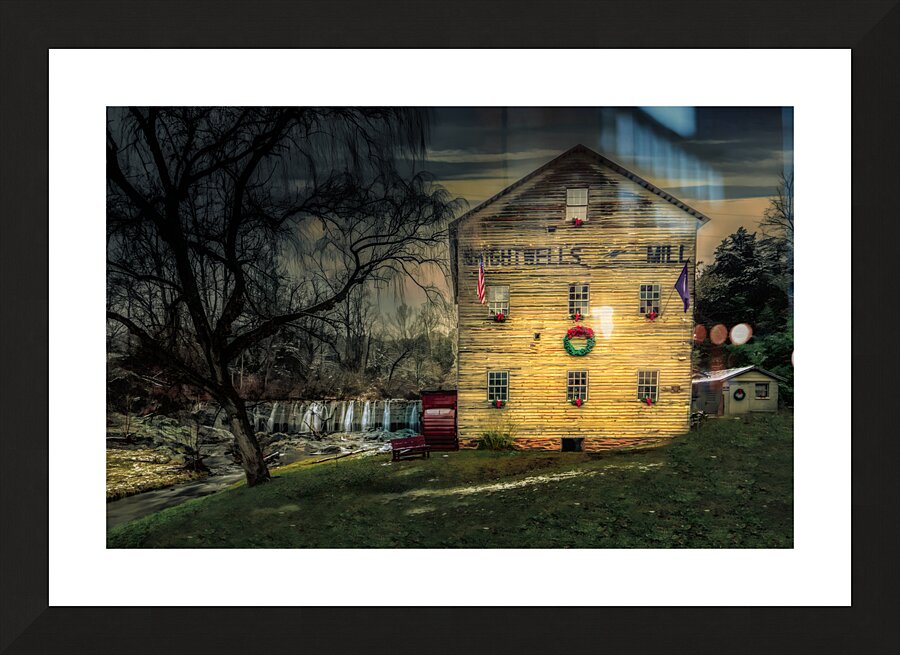 Amherst County Virginia Mill at Christmas Picture Frame print