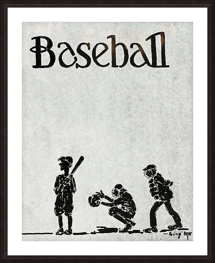 1923 Baseball Art  Picture Frame print