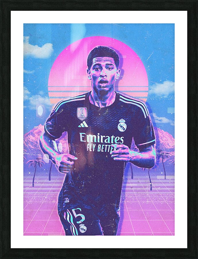 Retro Jude Bellingham Poster Picture Frame print