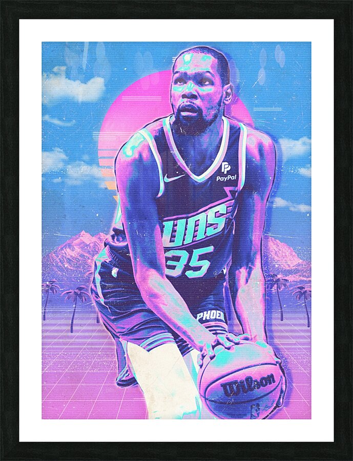 Retro Kevin Durant Poster Picture Frame print