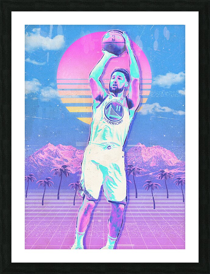 Klay Thompson Retro Poster Picture Frame print