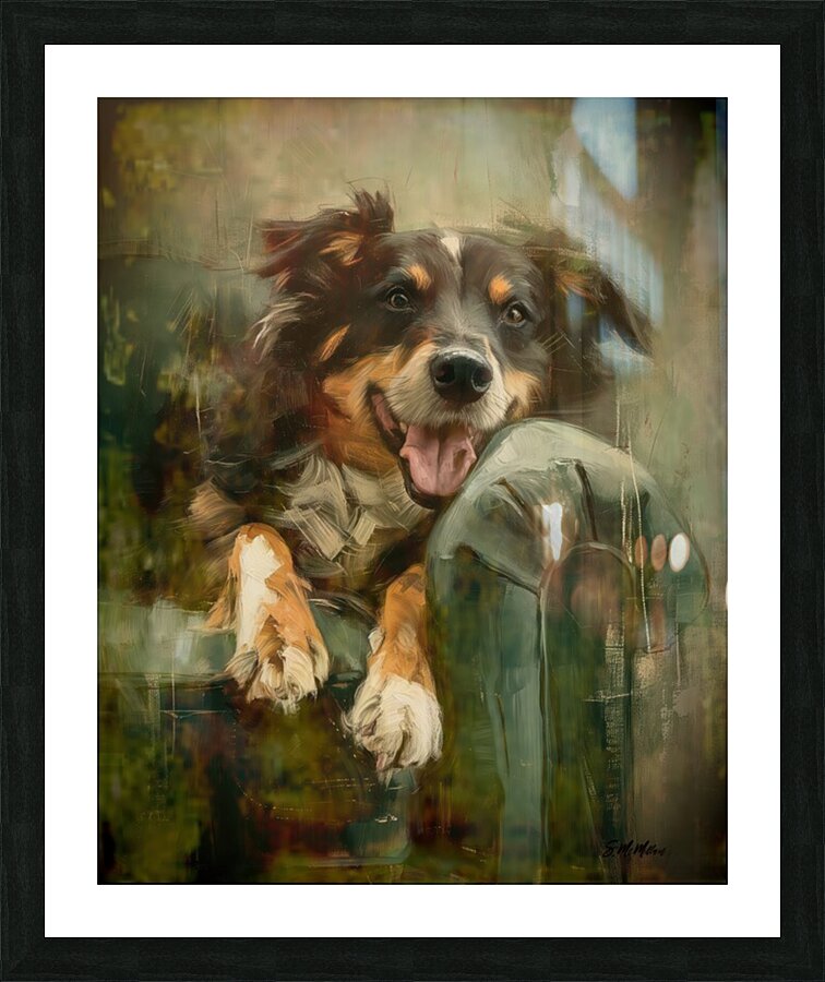 Mans Best Friend Picture Frame print