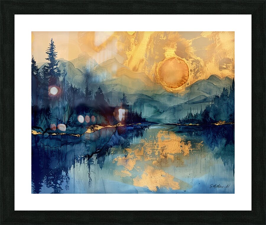 Lake at Sunrise  Picture Frame print